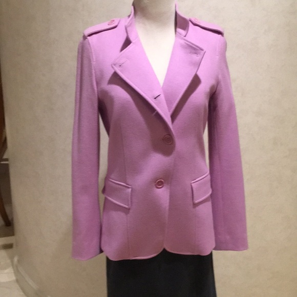 Theory NWOT Camelia Pink Wool Pea Coat.  6 - Picture 1 of 10